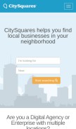 How citysquares.com looks like on a mobile device such as an iPhone.