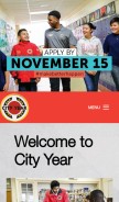 How cityyear.org looks like on a mobile device such as an iPhone.