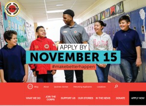 How cityyear.org looks like on a tablet such as an iPad.