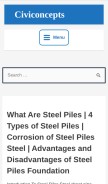How civiconcepts.com looks like on a mobile device such as an iPhone.