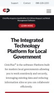 How civicplus.com looks like on a mobile device such as an iPhone.