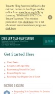 How civillawselfhelpcenter.org looks like on a mobile device such as an iPhone.