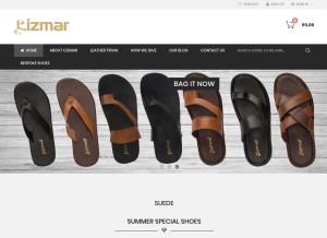 How cizmarshoes.com looks like on a tablet such as an iPad.