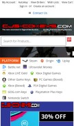 How cjs-cdkeys.com looks like on a mobile device such as an iPhone.