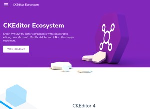 How ckeditor.com looks like on a tablet such as an iPad.