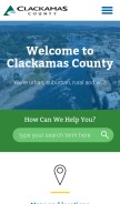 How clackamas.us looks like on a mobile device such as an iPhone.