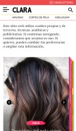 How clara.es looks like on a mobile device such as an iPhone.