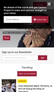 How clarionproject.org looks like on a mobile device such as an iPhone.
