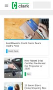 How clarkhoward.com looks like on a mobile device such as an iPhone.