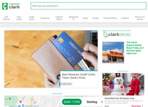 How clarkhoward.com looks like on a tablet such as an iPad.
