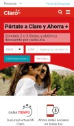 How clarochile.cl looks like on a mobile device such as an iPhone.