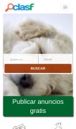 How clasf.pe looks like on a mobile device such as an iPhone.