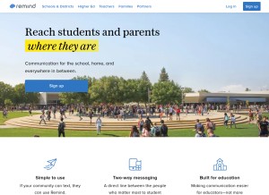 How classchirp.com looks like on a tablet such as an iPad.