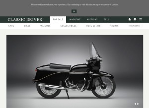 How classicdriver.com looks like on a tablet such as an iPad.