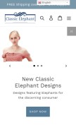 How classicelephant.com looks like on a mobile device such as an iPhone.
