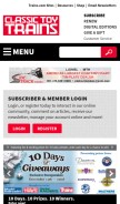 How classictoytrains.com looks like on a mobile device such as an iPhone.