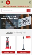 How classicvac.com looks like on a mobile device such as an iPhone.