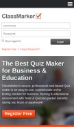 How classmarker.com looks like on a mobile device such as an iPhone.