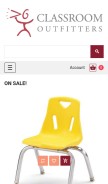 How classroomoutfittersedcatalog.com looks like on a mobile device such as an iPhone.