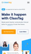How classtag.com looks like on a mobile device such as an iPhone.