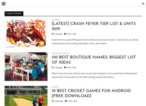 How classywish.com looks like on a tablet such as an iPad.
