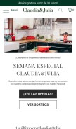 How claudiaandjulia.com looks like on a mobile device such as an iPhone.