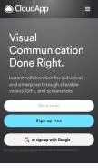 How cld.me looks like on a mobile device such as an iPhone.