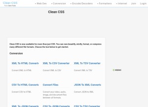 How cleancss.com looks like on a tablet such as an iPad.