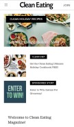How cleaneatingmag.com looks like on a mobile device such as an iPhone.