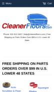 How cleanerfloors.com looks like on a mobile device such as an iPhone.