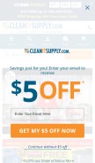 How cleanitsupply.com looks like on a mobile device such as an iPhone.