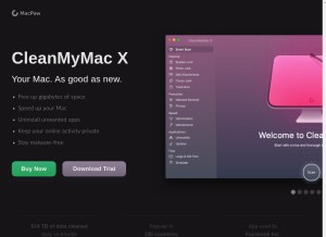 How cleanmymac.com looks like on a tablet such as an iPad.