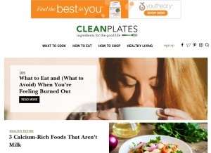 How cleanplates.com looks like on a tablet such as an iPad.