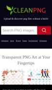 How cleanpng.com looks like on a mobile device such as an iPhone.