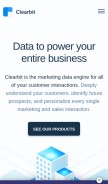 How clearbit.com looks like on a mobile device such as an iPhone.