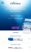 How clearblue.com looks like on a mobile device such as an iPhone.