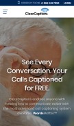How clearcaptions.com looks like on a mobile device such as an iPhone.