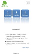 How clearfly.net looks like on a mobile device such as an iPhone.