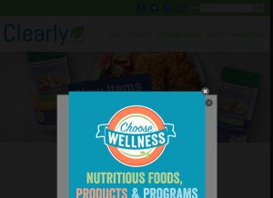 How clearlyorganicbrand.com looks like on a tablet such as an iPad.