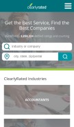 How clearlyrated.com looks like on a mobile device such as an iPhone.