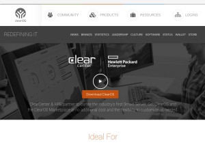 How clearos.com looks like on a tablet such as an iPad.