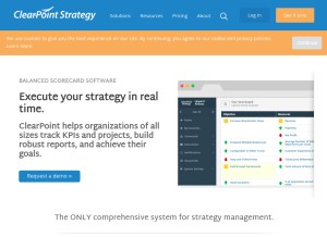 How clearpointstrategy.com looks like on a tablet such as an iPad.