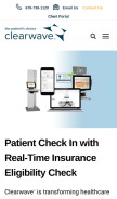 How clearwaveinc.com looks like on a mobile device such as an iPhone.
