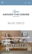 How clemaroundthecorner.com looks like on a mobile device such as an iPhone.