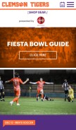How clemsontigers.com looks like on a mobile device such as an iPhone.