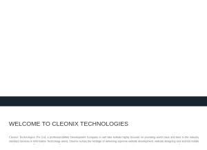 How cleonix.com looks like on a tablet such as an iPad.