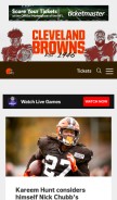How clevelandbrowns.com looks like on a mobile device such as an iPhone.