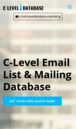 How cleveldatabase.marketing looks like on a mobile device such as an iPhone.