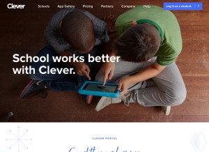 How clever.com looks like on a tablet such as an iPad.