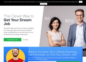 How cleverism.com looks like on a tablet such as an iPad.